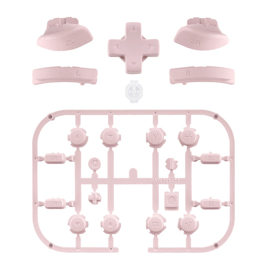 eXtremeRate Dpad Version Replacement Full Set Buttons for Joycon of Switch (D-pad ONLY Fits for eXtremeRate D-pad Shell for Joycon) - Cherry Blossoms Pink