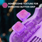 eXtremeRate Interchangeable Back Buttons Bottom Shell for Steam Deck LCD & OLED - with 2 Height Adjustable Buttons - Clear Atomic Purple