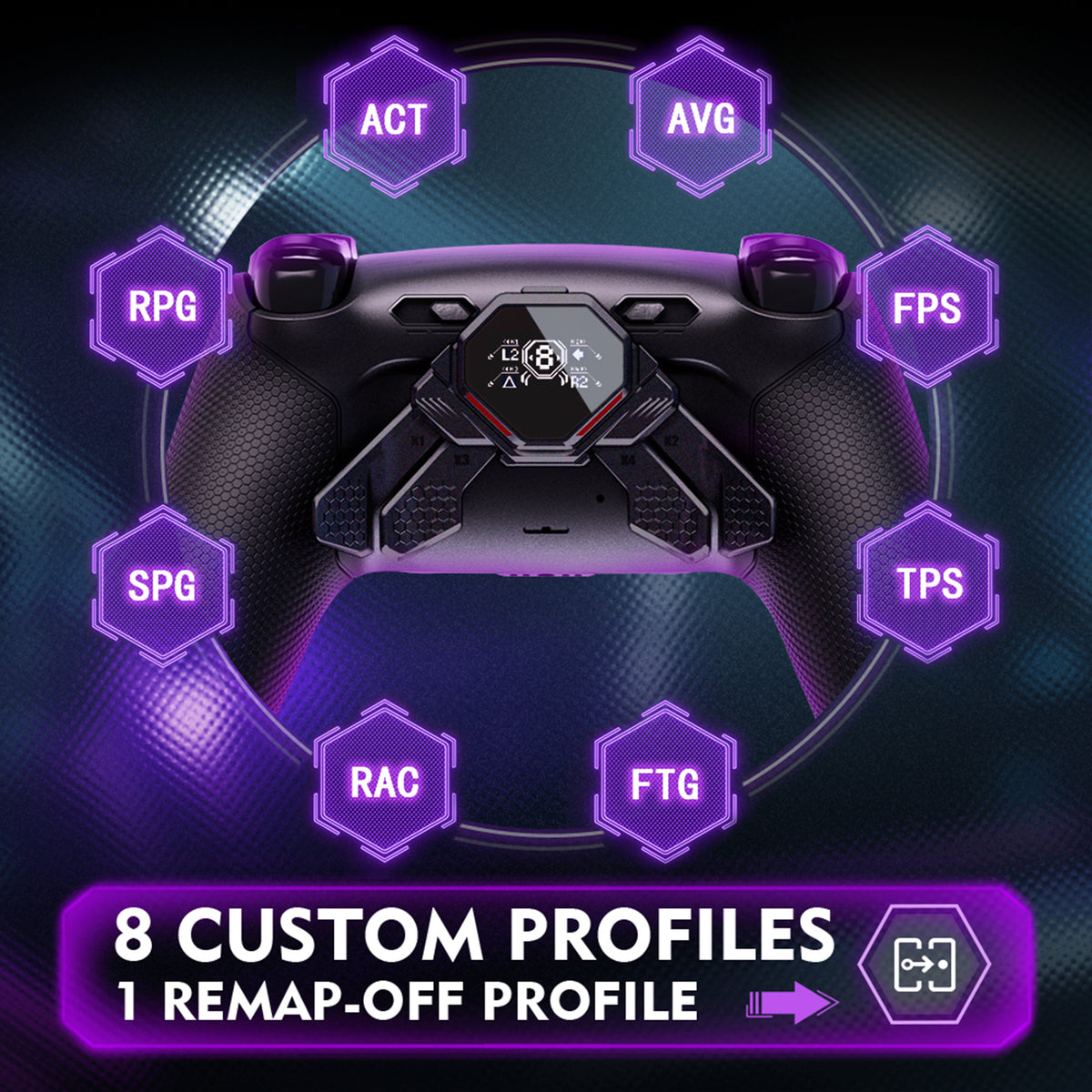 eXtremeRate Real Metal Buttons (RMB) Version SPARK Back Paddles Kit for PS5 Controller BDM-030/040/050/060 - Black