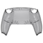 eXtremeRate Replacement Back Housing Bottom Shell Compatible with PS5 Controller BDM-010/020/030/040/050 - Clear Black