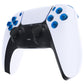 eXtremeRate Replacement Full Set Buttons Compatible with PS5 Controller BDM-010/020 - Clear Blue