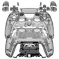 eXtremeRate Replacement Full Set Shells with Buttons Compatible with PS5 Controller BDM-030/040/050/060 - Clear Black