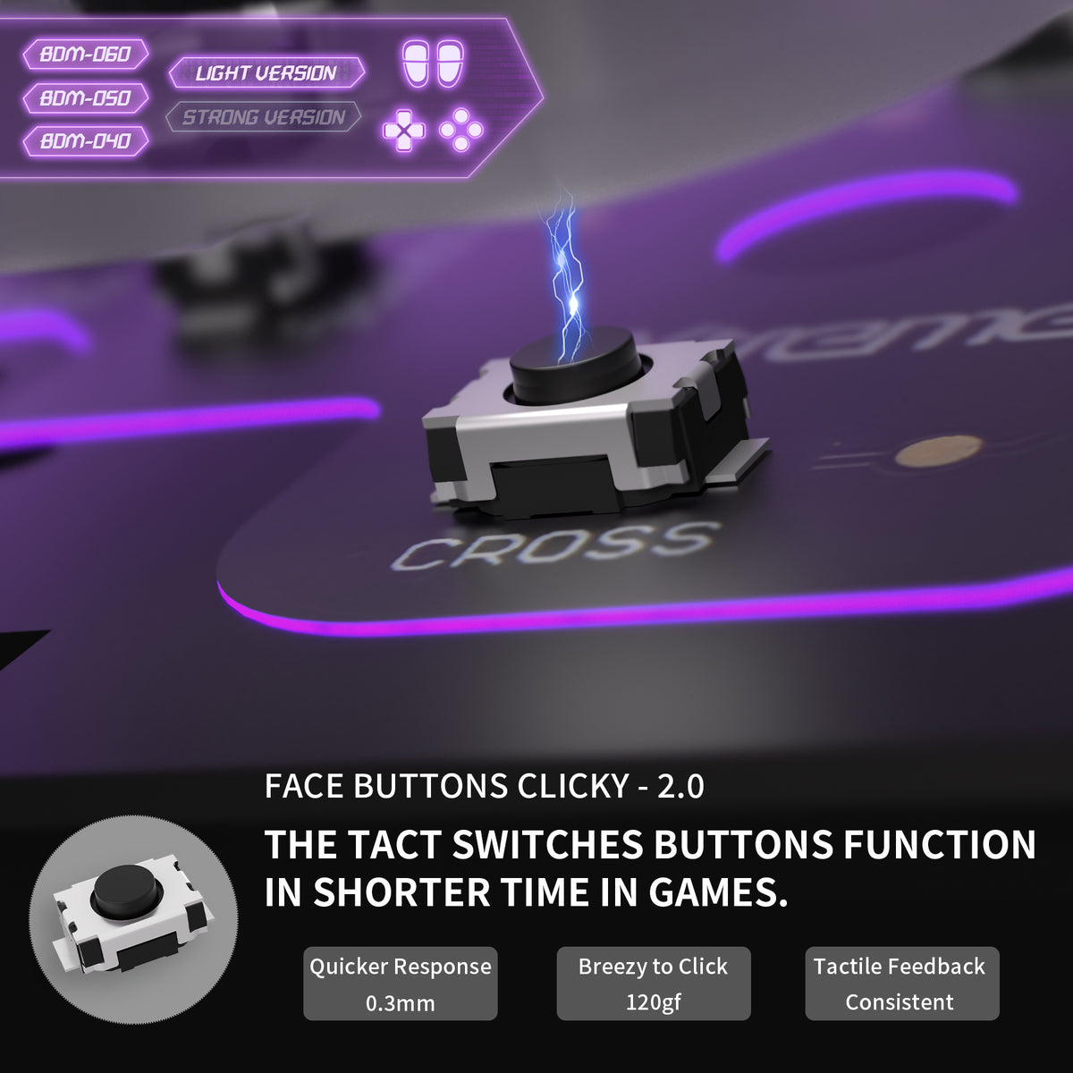 eXtremeRate Whole Set - Light Version Clicky Kit V2 for PS5 Controller BDM-040/050/060 Shoulder Face Buttons, Micro Switch L2R2 Clicky Hair Trigger Kit and Tactile L1R1 Face Buttons Mouse Click for PS5 Controller