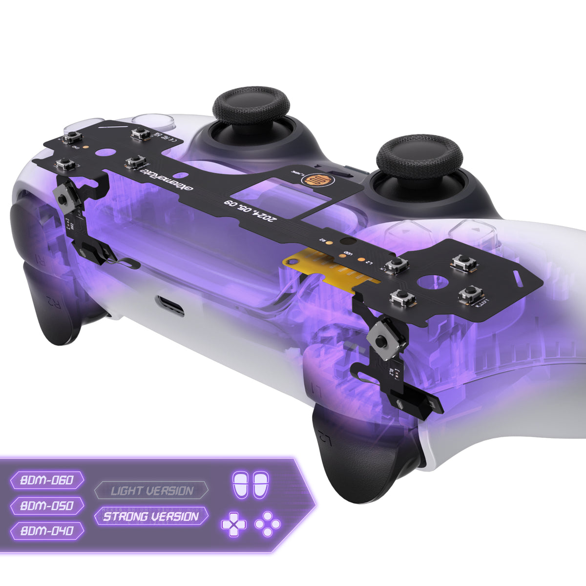eXtremeRate Whole Set - Strong Version Clicky Kit V2 for PS5 Controller BDM-040/050/060 Shoulder Face Buttons, Micro Switch L2R2 Clicky Hair Trigger Kit and Tactile L1R1 Face Buttons Mouse Click for PS5 Controller