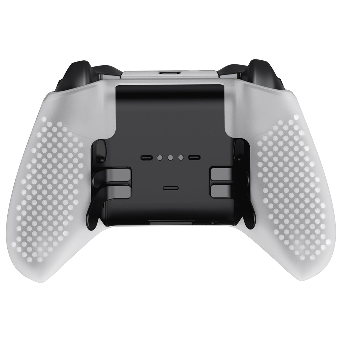 eXtremeRate PlayVital Protective Anti-Slip Silicone Case with Thumb Grips Caps for Xbox One Elite Series 2 & Elite 2 Core Controller - Glow in Dark - Green