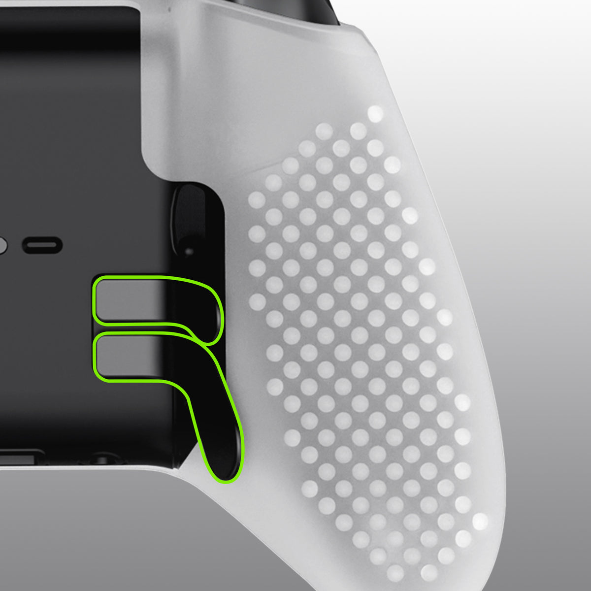 eXtremeRate PlayVital Protective Anti-Slip Silicone Case with Thumb Grips Caps for Xbox One Elite Series 2 & Elite 2 Core Controller - Glow in Dark - Green