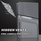 eXtremeRate eXcover Replacement Top Bottom Cover Side Panel with Cooling Vent for PS5 Slim Disc Edition Console - New Hope Gray