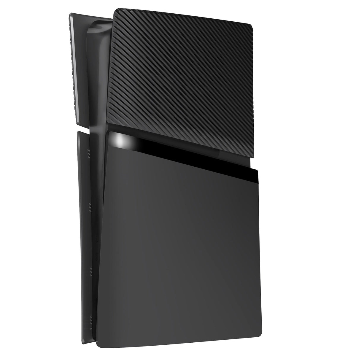 eXtremeRate eXcover Replacement Top Bottom Cover Side Panel with Cooling Vent for PS5 Slim Digital Edition Console - Black eXtremeRate