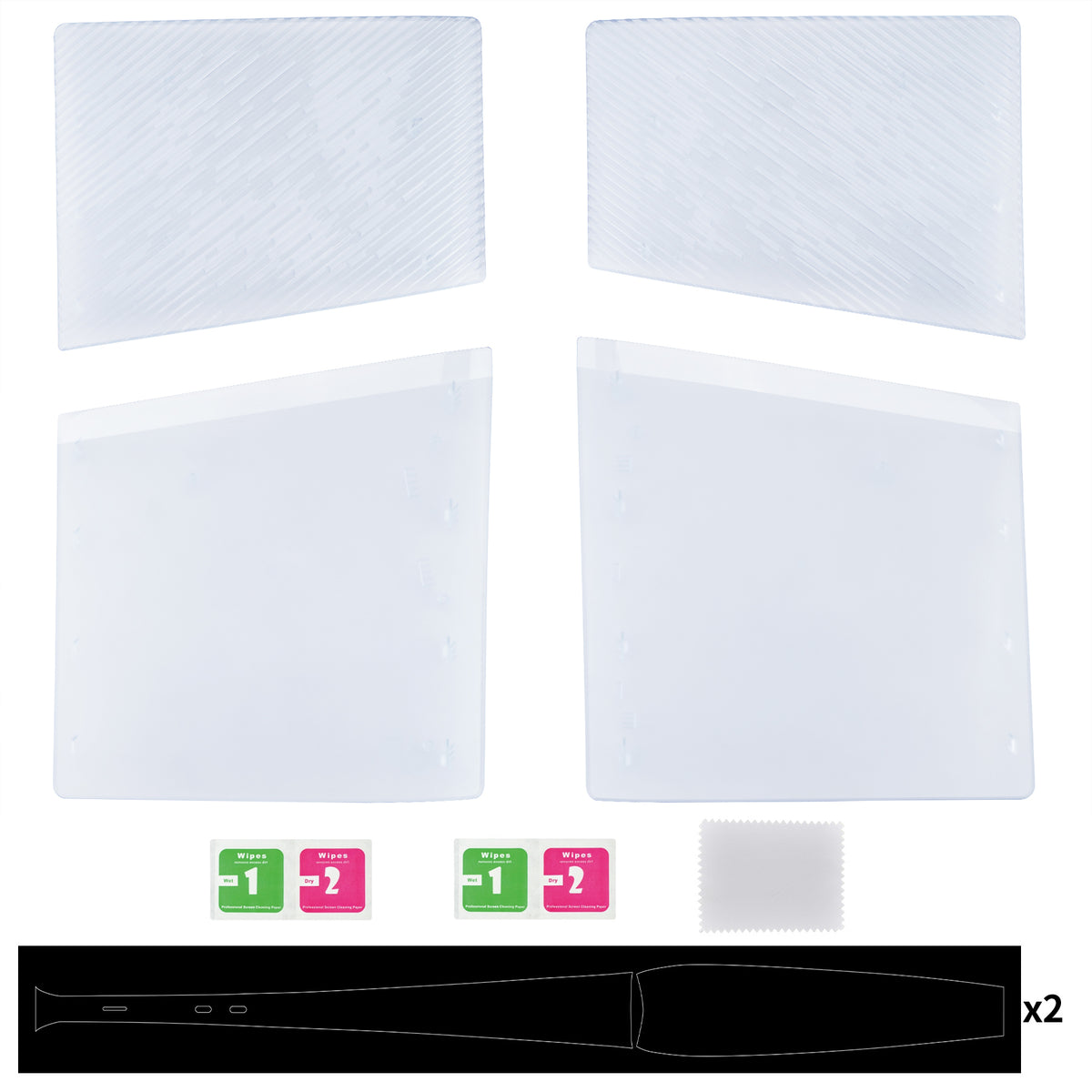 eXtremeRate eXcover Replacement Top Bottom Cover Side Panel with Cooling Vent for PS5 Slim Digital Edition Console - Clear Ice Blue
