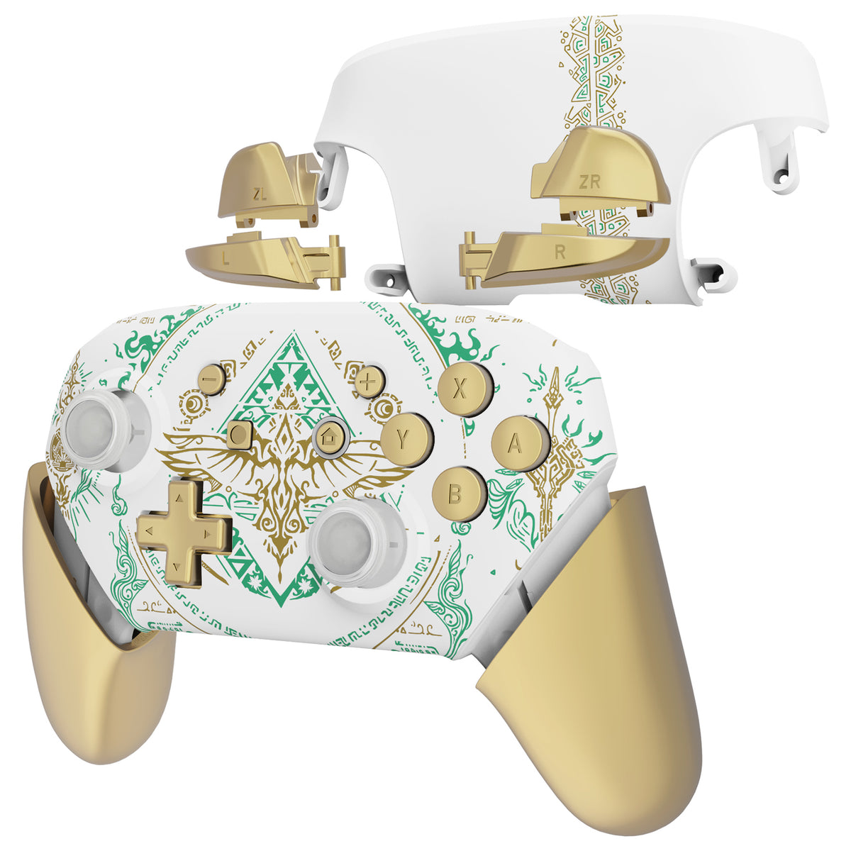 eXtremeRate Retail Totem of Kingdom Replacement Shell Button Kit for Nintendo Switch Pro Controller