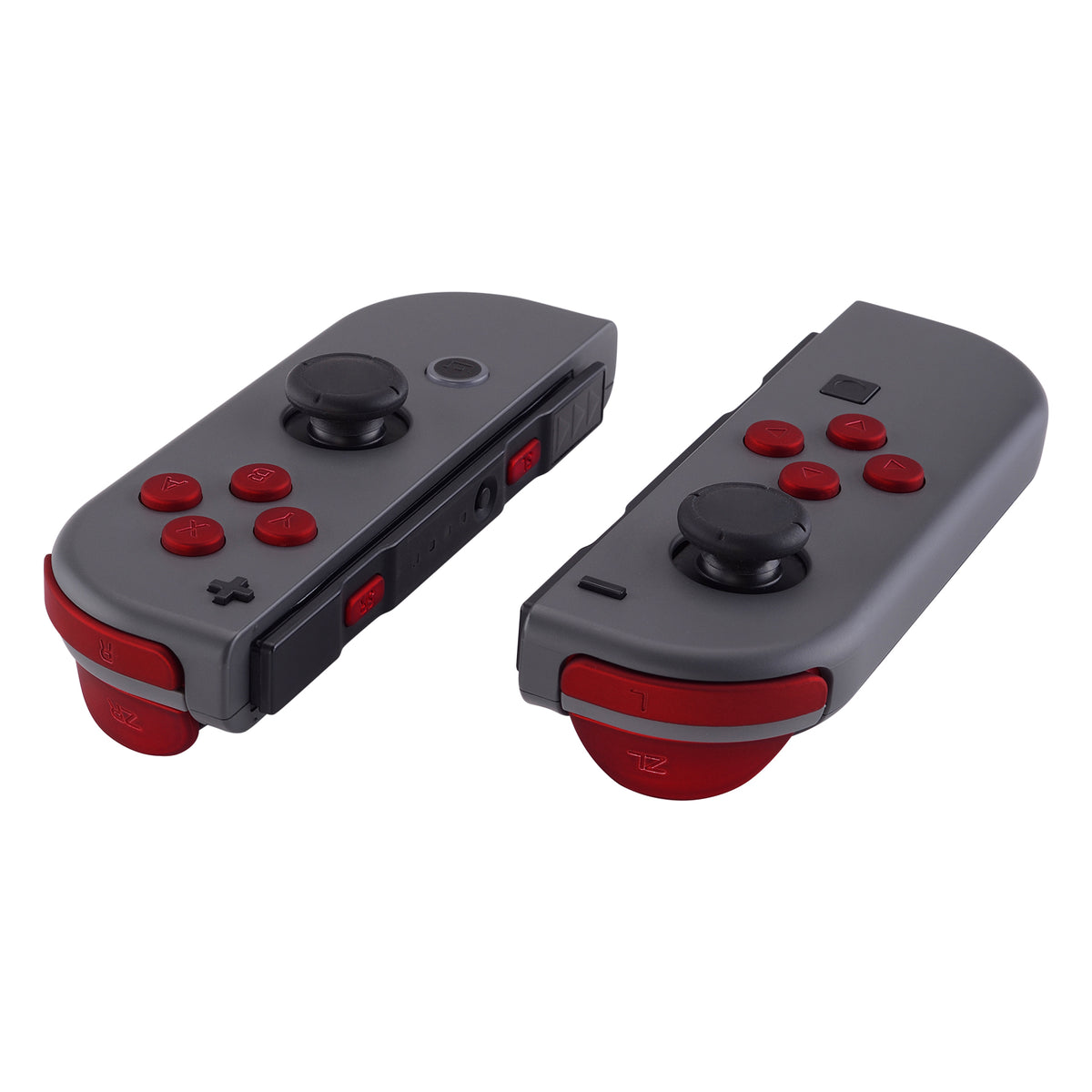 eXtremeRate Retail Soft Touch Red Replacement ABXY Direction Keys SR SL L R ZR ZL Trigger Buttons Springs, Full Set Buttons Repair Kits with Tools for NS Switch JoyCon & OLED JoyCon - JoyCon Shell NOT Included- AJ202