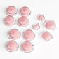 eXtremeRate Retail Replacement Controller ABXY Direction Home Capture + - Jelly Buttons, Two-Tone Pale Red & Clear with Symbols Action Face Keys for Nintendo Switch & Switch OLED Joy-con - JoyCon NOT Included -  AJ7002
