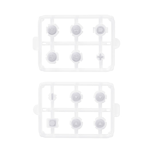 eXtremeRate Retail Replacement Controller ABXY Direction Home Capture + - Jelly Buttons, Two-Tone Pale New Hope Gray & Clear with Symbols Action Face Keys for Nintendo Switch & Switch OLED Joy-con - JoyCon NOT Included -  AJ7005