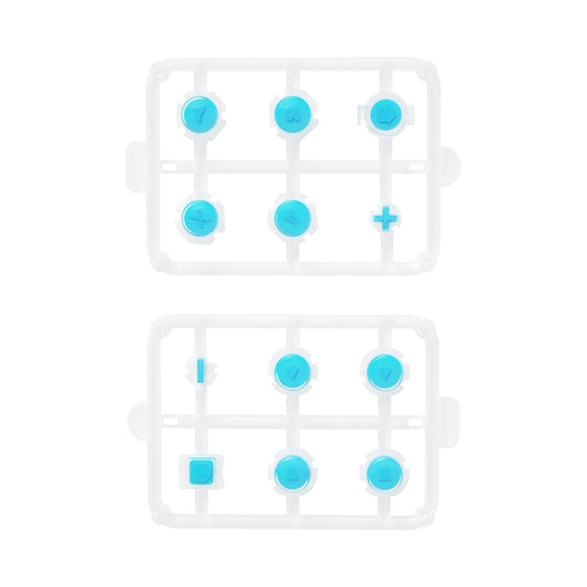 eXtremeRate Retail Replacement Controller ABXY Direction Home Capture + - Jelly Buttons, Two-Tone Pale New Hope Blue & Clear with Symbols Action Face Keys for Nintendo Switch & Switch OLED Joy-con - JoyCon NOT Included -  AJ7006