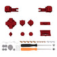 Scarlet Red Custom Full Set Buttons for Gameboy Advance SP, Replacement A B L R Button Power On Off Volume Button D-pad Key for GBA SP Console - Console NOT Included - ASPJ202 eXtremeRate
