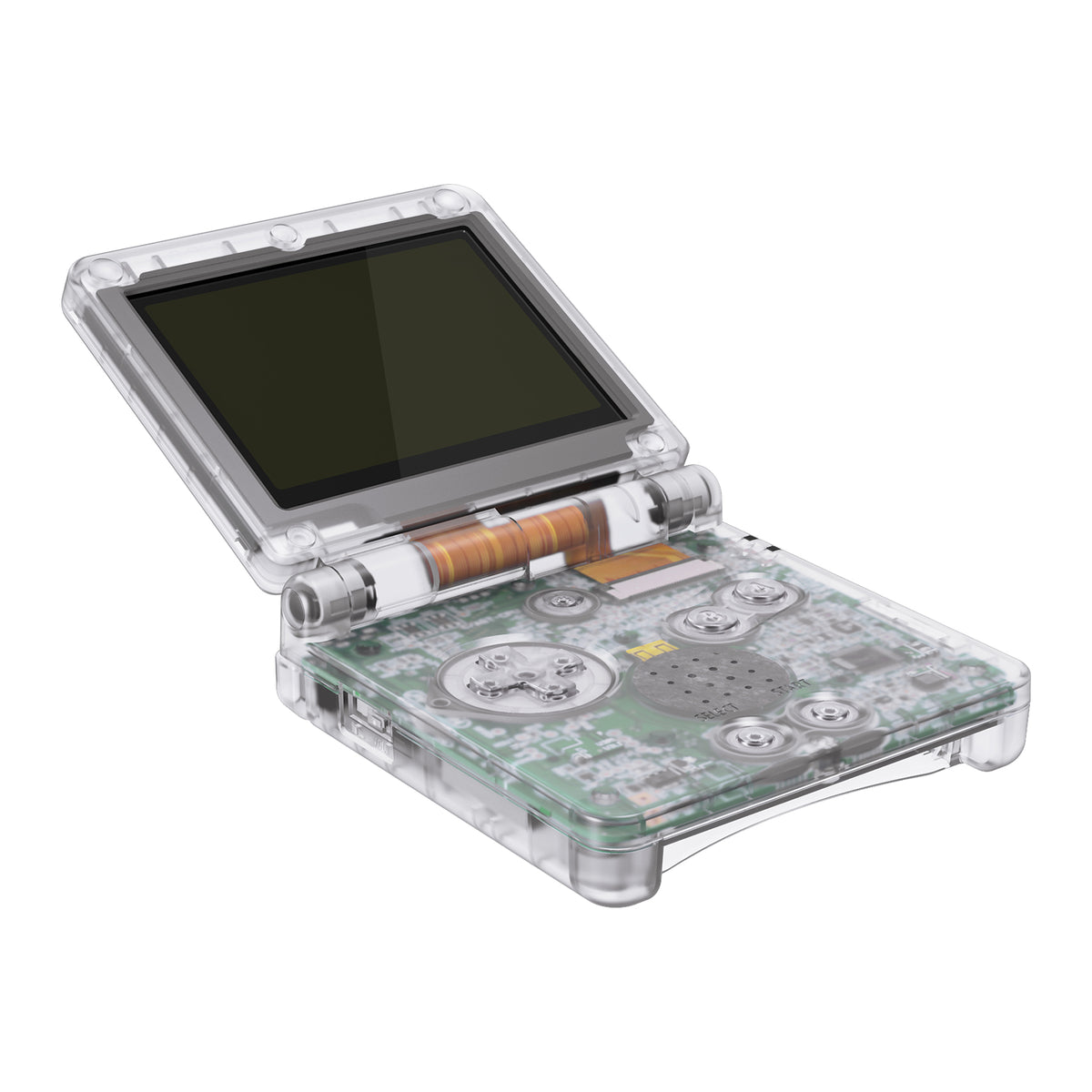 eXtremeRate Retail IPS Ready Upgraded eXtremeRate Clear Custom Replacement Housing Shell for Gameboy Advance SP GBA SP – Compatible with Both IPS & Standard LCD – Console & Screen NOT Included - ASPM5001