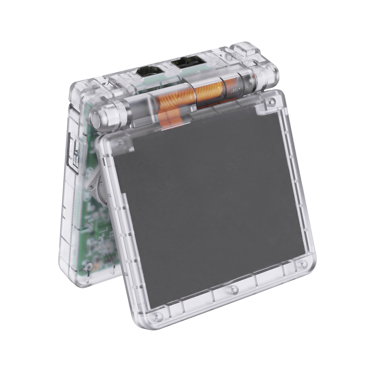 eXtremeRate Retail IPS Ready Upgraded eXtremeRate Clear Custom Replacement Housing Shell for Gameboy Advance SP GBA SP – Compatible with Both IPS & Standard LCD – Console & Screen NOT Included - ASPM5001