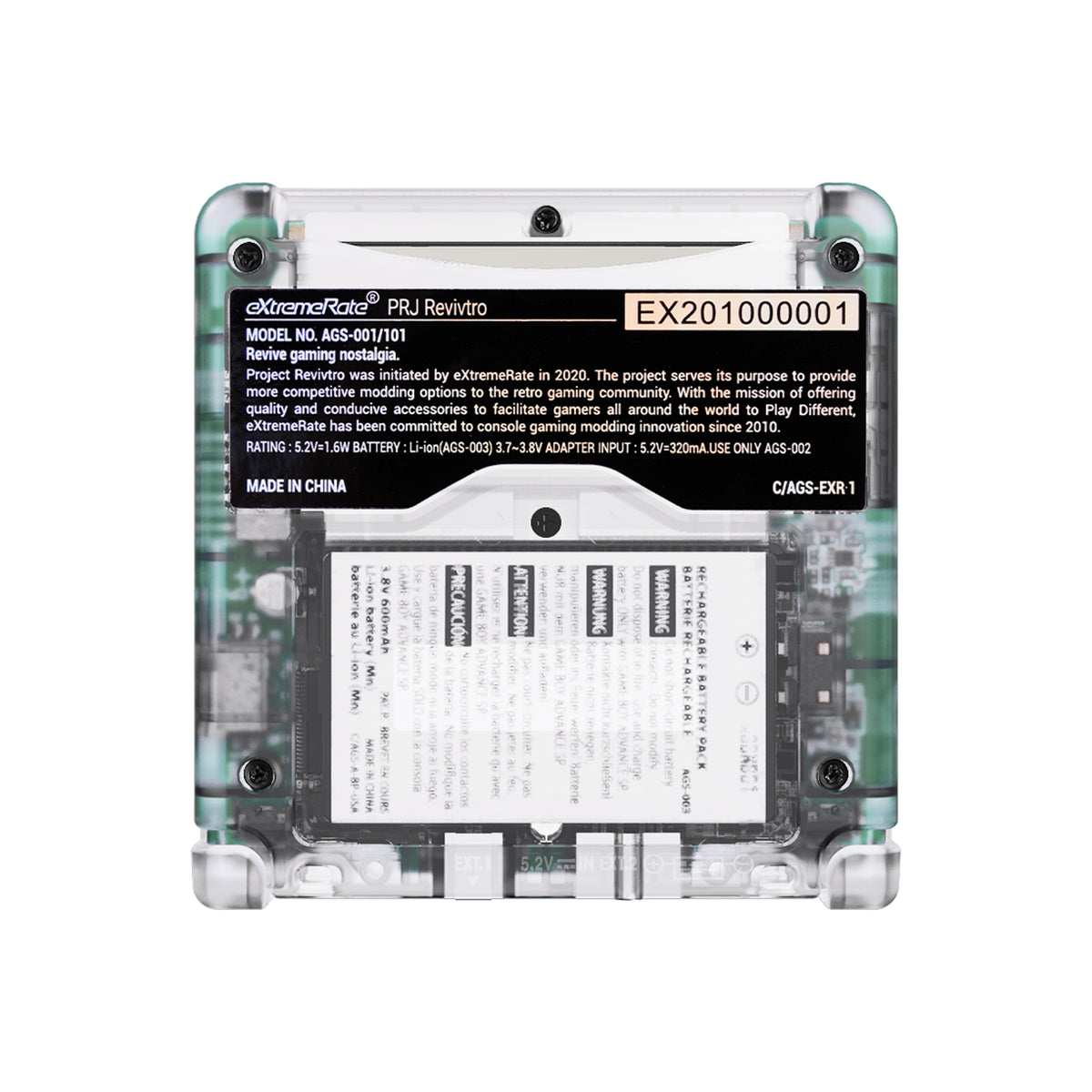 eXtremeRate Retail IPS Ready Upgraded eXtremeRate Clear Custom Replacement Housing Shell for Gameboy Advance SP GBA SP – Compatible with Both IPS & Standard LCD – Console & Screen NOT Included - ASPM5001