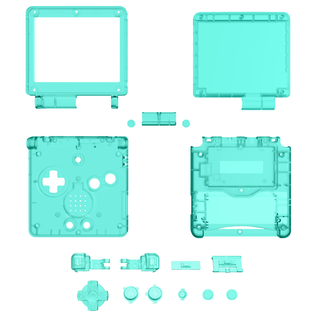 eXtremeRate Retail IPS Ready Upgraded eXtremeRate Emerald Green Custom Replacement Housing Shell for Gameboy Advance SP GBA SP – Compatible with Both IPS & Standard LCD – Console & Screen NOT Included - ASPM5003