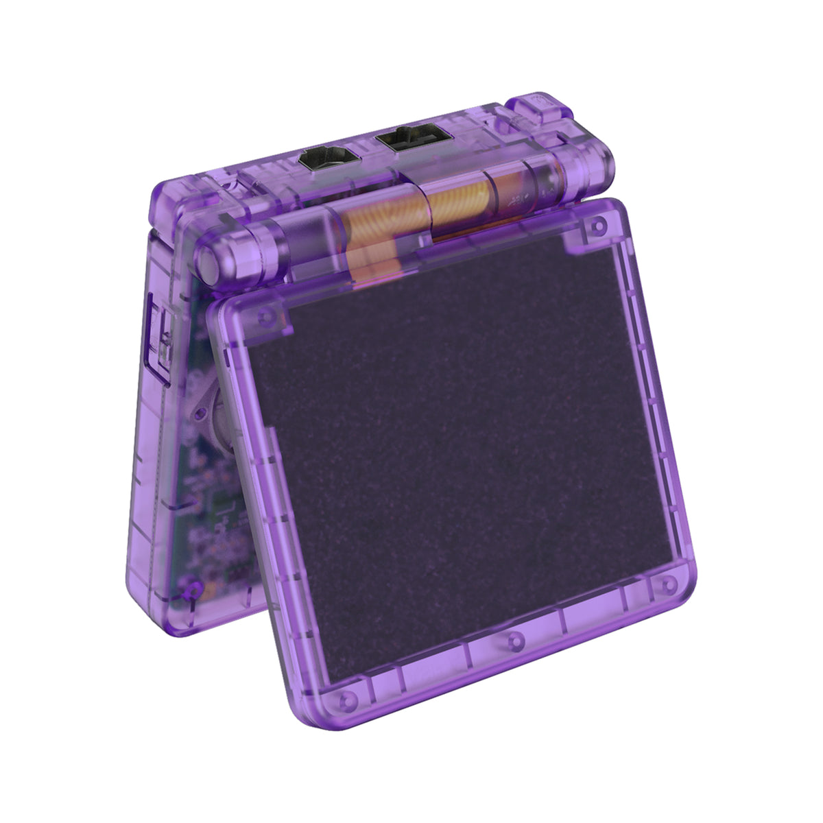eXtremeRate Retail IPS Ready Upgraded eXtremeRate Clear Atomic Purple Custom Replacement Housing Shell for Gameboy Advance SP GBA SP – Compatible with Both IPS & Standard LCD – Console & Screen NOT Included - ASPM5005