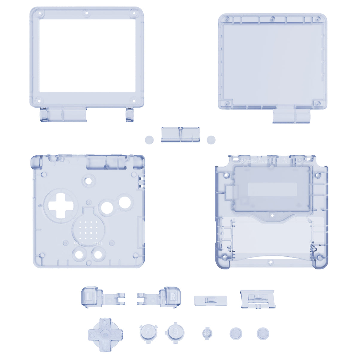 eXtremeRate Retail IPS Ready Upgraded eXtremeRate Glacier Blue Custom Replacement Housing Shell for Gameboy Advance SP GBA SP – Compatible with Both IPS & Standard LCD – Console & Screen NOT Included - ASPM5006