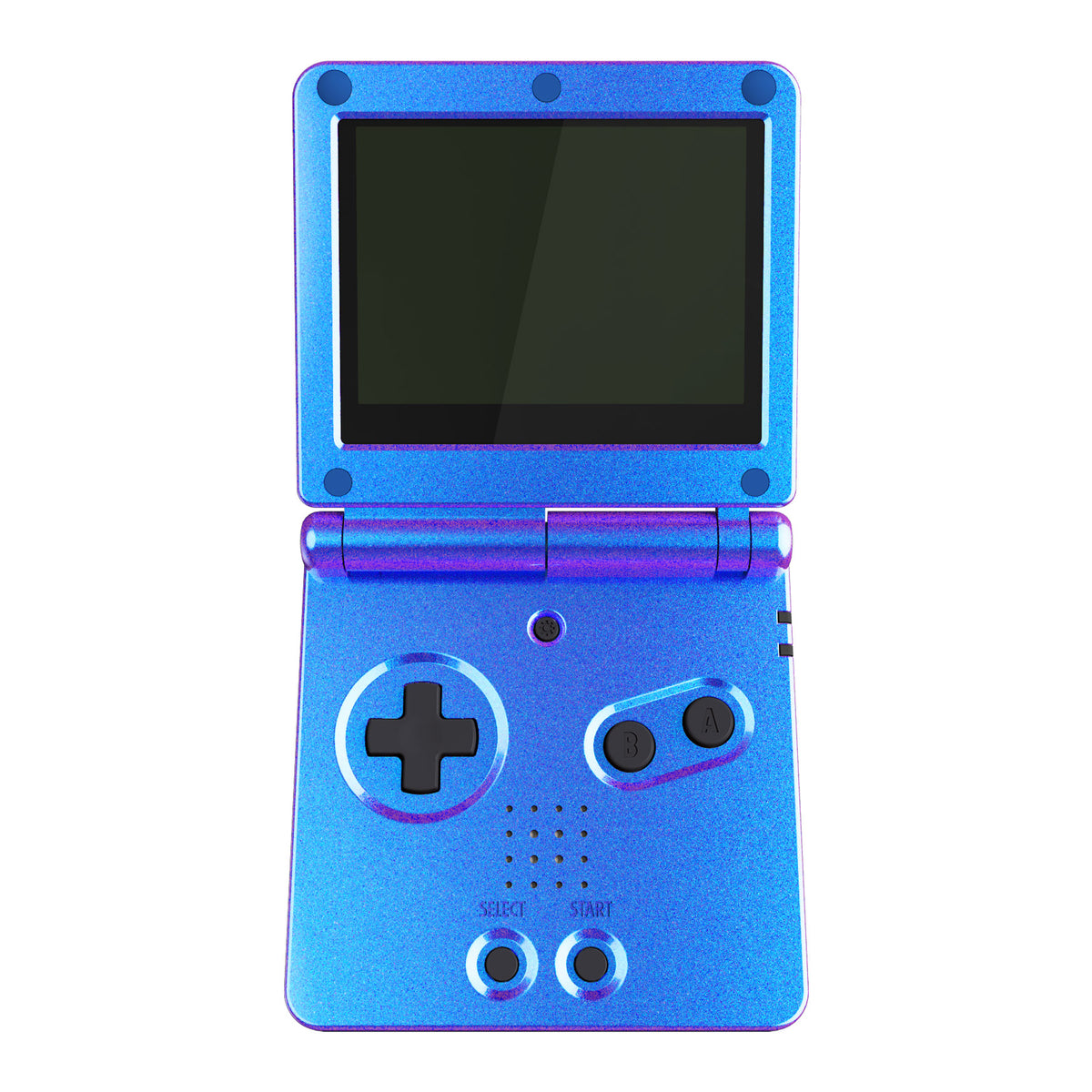 eXtremeRate Retail IPS Ready Upgraded Chameleon Purple Blue Glossy Custom Replacement Housing Shell for Gameboy Advance SP GBA SP – Compatible with Both IPS & Standard LCD – Console & Screen NOT Included - ASPP3001