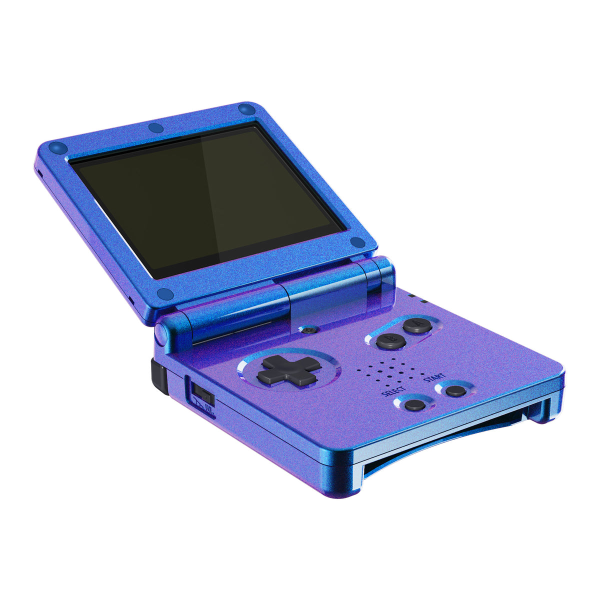 eXtremeRate Retail IPS Ready Upgraded Chameleon Purple Blue Glossy Custom Replacement Housing Shell for Gameboy Advance SP GBA SP – Compatible with Both IPS & Standard LCD – Console & Screen NOT Included - ASPP3001
