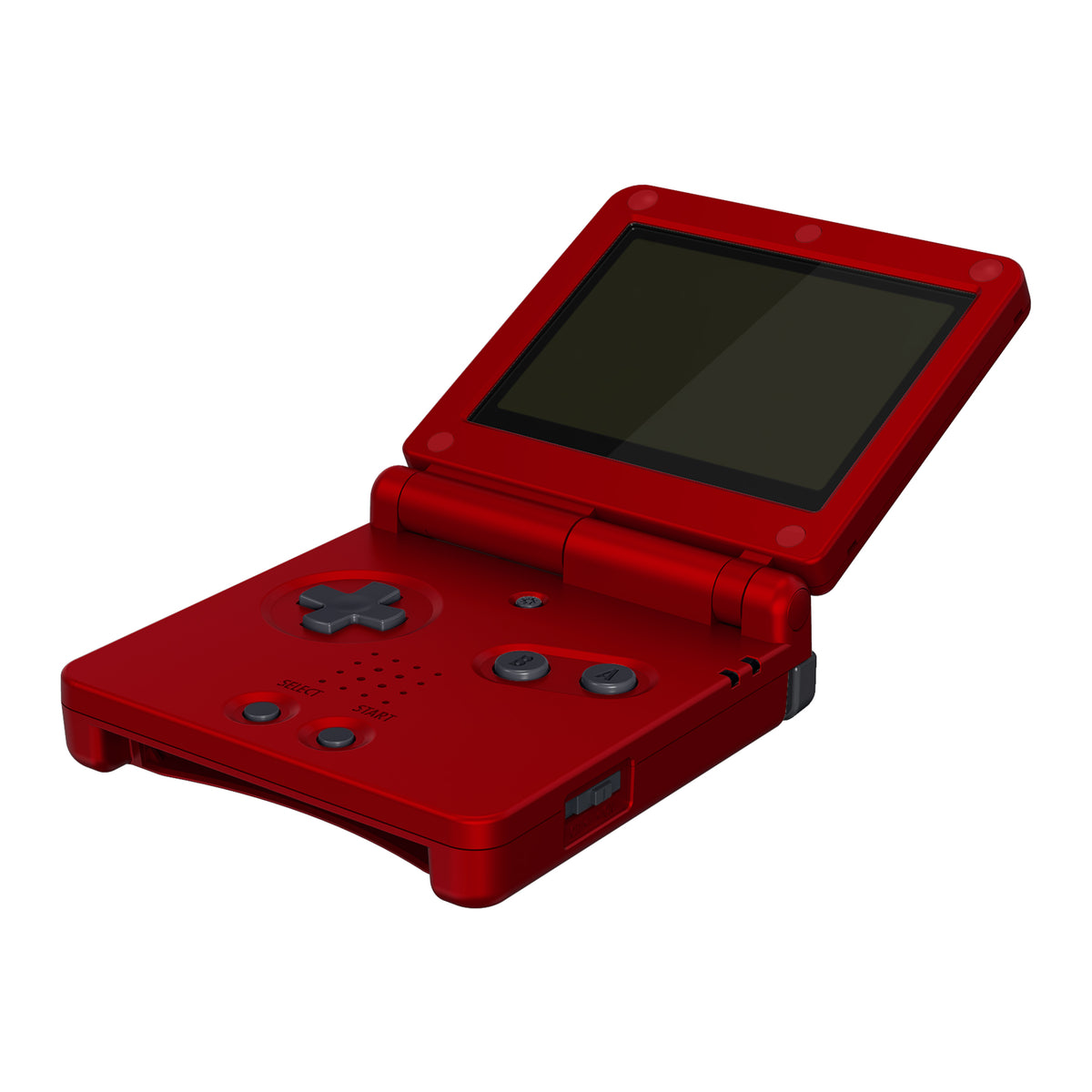 eXtremeRate Retail IPS Ready Upgraded Scarlet Red Soft Touch Custom Replacement Housing Shell for Gameboy Advance SP GBA SP – Compatible with Both IPS & Standard LCD – Console & Screen NOT Included - ASPP3004
