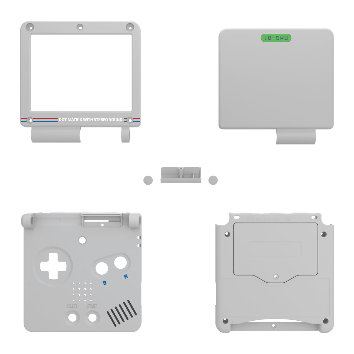 eXtremeRate Retail IPS Ready Upgraded Classic 1989 GB DMG-01 Style Custom Replacement Housing Shell for Gameboy Advance SP GBA SP – Compatible with Both IPS & Standard LCD – Console & Screen NOT Included - ASPY003