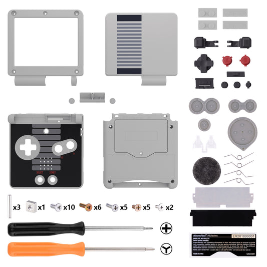 eXtremeRate Retail IPS Ready Upgraded Classic NES Style Custom Replacement Housing Shell for Gameboy Advance SP GBA SP – Compatible with Both IPS & Standard LCD – Console & Screen NOT Included - ASPY005