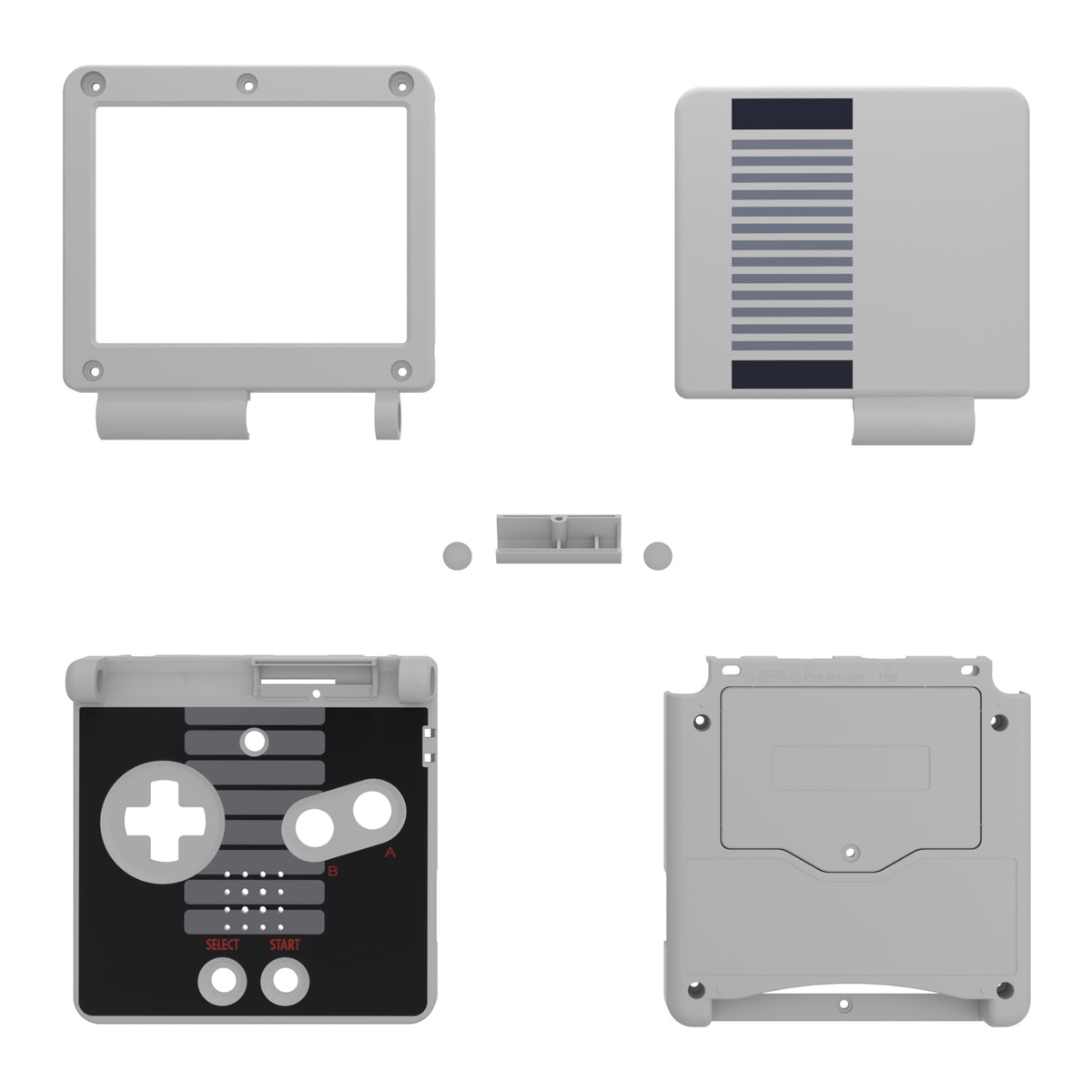 eXtremeRate Retail IPS Ready Upgraded Classic NES Style Custom Replacement Housing Shell for Gameboy Advance SP GBA SP – Compatible with Both IPS & Standard LCD – Console & Screen NOT Included - ASPY005