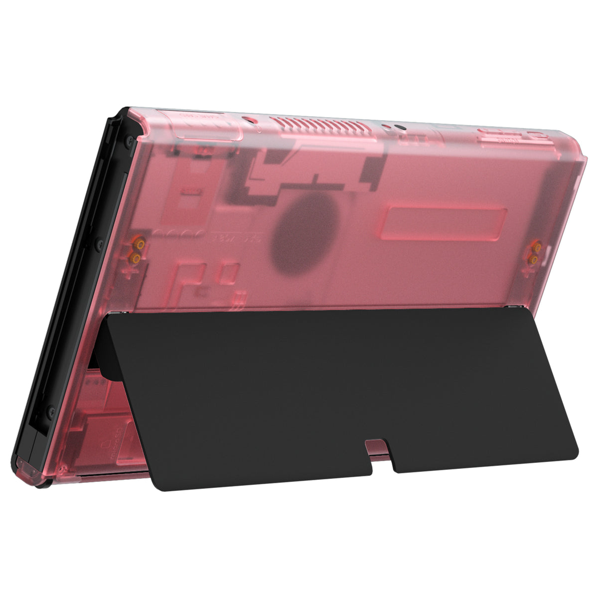 eXtremeRate Retail Cherry Pink Console Back Plate DIY Replacement Housing Shell Case for Nintendo Switch OLED Console – JoyCon Shell & Kickstand NOT Included - BNSOM5004