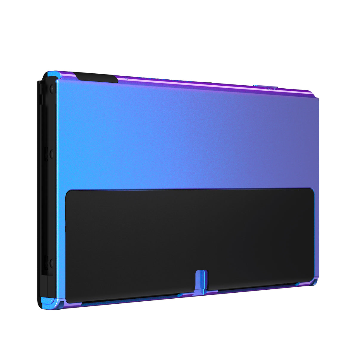 eXtremeRate Retail Chameleon Purple Blue Soft Touch Console Back Plate DIY Replacement Housing Shell Case for Nintendo Switch OLED Console – JoyCon Shell & Kickstand NOT Included - BNSOP3001