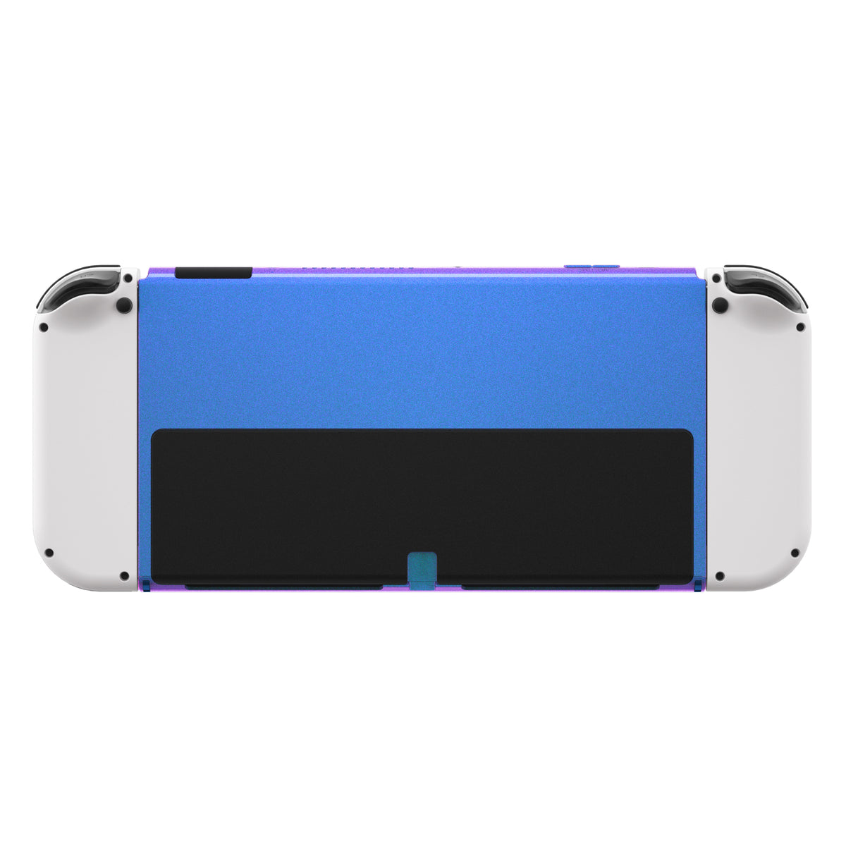 eXtremeRate Retail Chameleon Purple Blue Soft Touch Console Back Plate DIY Replacement Housing Shell Case for Nintendo Switch OLED Console – JoyCon Shell & Kickstand NOT Included - BNSOP3001