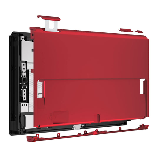 eXtremeRate Retail Vampire Red Soft Touch Console Back Plate DIY Replacement Housing Shell Case for Nintendo Switch OLED Console – JoyCon Shell & Kickstand NOT Included - BNSOP3004