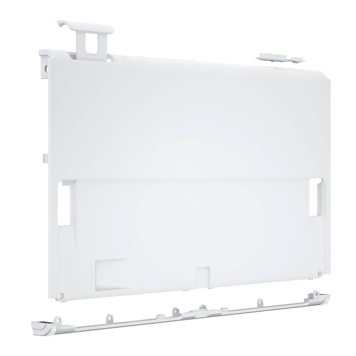 eXtremeRate Retail White Soft Touch Console Back Plate DIY Replacement Housing Shell Case for Nintendo Switch OLED Console – JoyCon Shell & Kickstand NOT Included - BNSOP3005