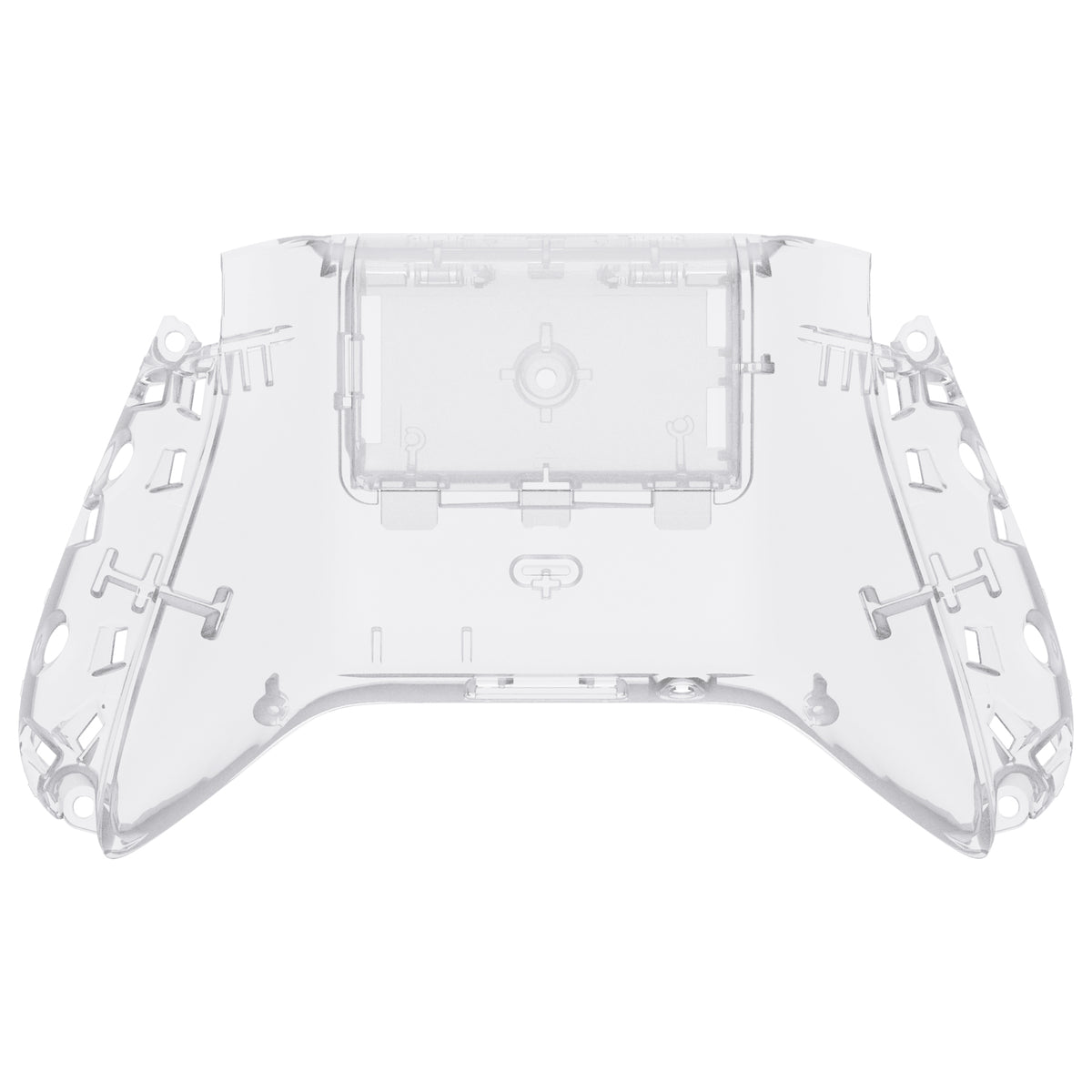 eXtremeRate Retail Clear Custom Bottom Shell with Battery Cover for Xbox Series S/X Controller, DIY Replacement Backplate Cover for Xbox Core Controller Model 1914 - Controller & Side Rails NOT Included - BX3M501