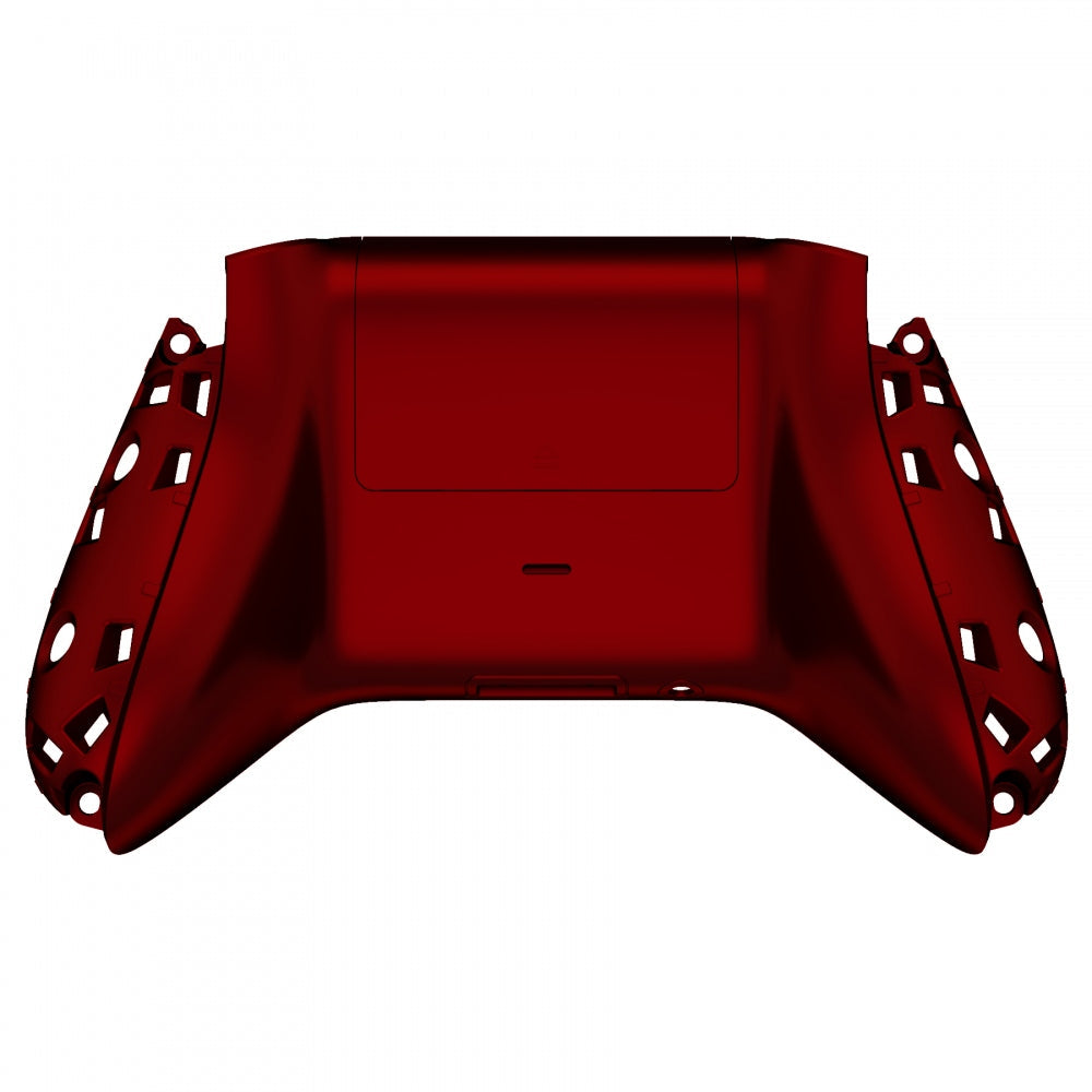 eXtremeRate Retail Scarlet Red Soft Touch Replacement Back Shell w/ Battery Cover for Xbox Series S/X Controller - Controller & Side Rails NOT Included - BX3P303
