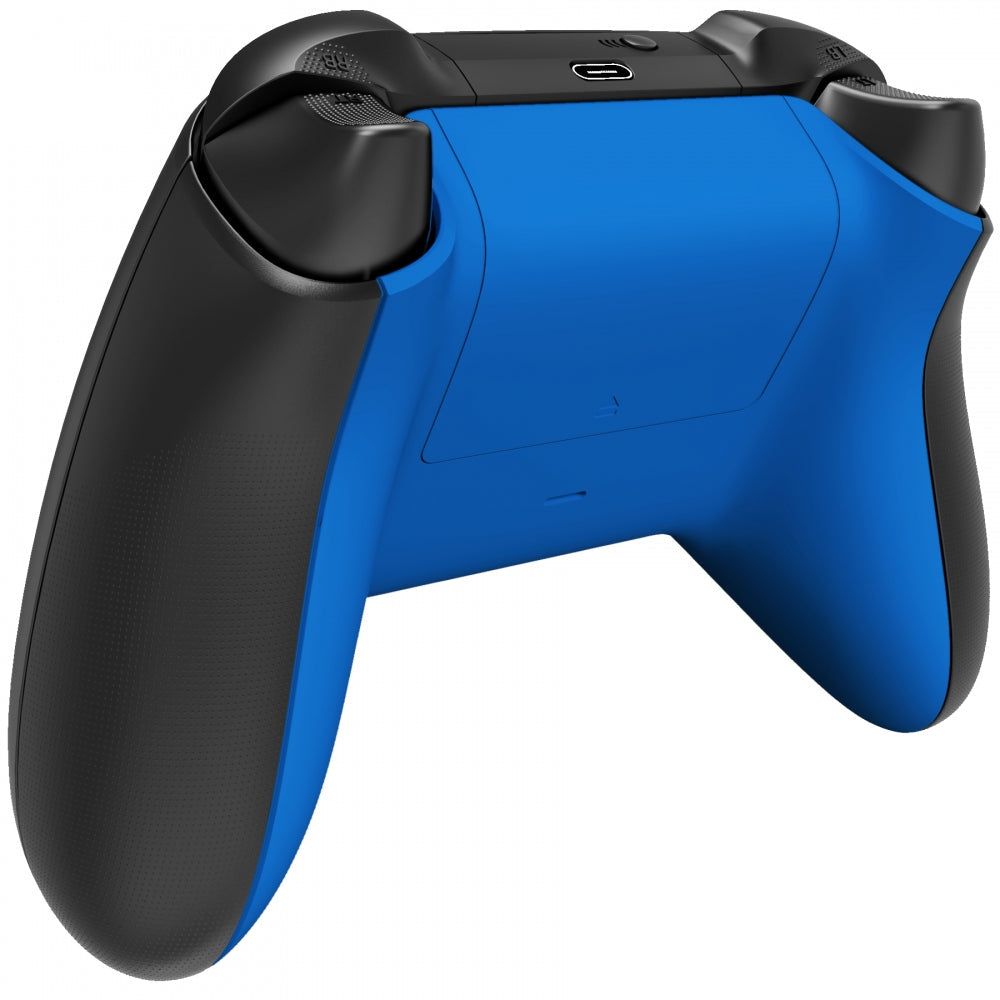 eXtremeRate Retail Blue Soft Touch Replacement Back Shell w/ Battery Cover for Xbox Series S/X Controller - Controller & Side Rails NOT Included - BX3P305