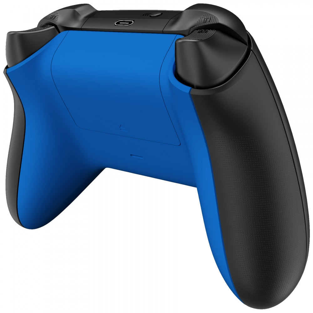 eXtremeRate Retail Blue Soft Touch Replacement Back Shell w/ Battery Cover for Xbox Series S/X Controller - Controller & Side Rails NOT Included - BX3P305