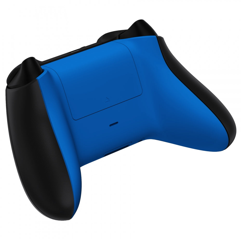 eXtremeRate Retail Blue Soft Touch Replacement Back Shell w/ Battery Cover for Xbox Series S/X Controller - Controller & Side Rails NOT Included - BX3P305