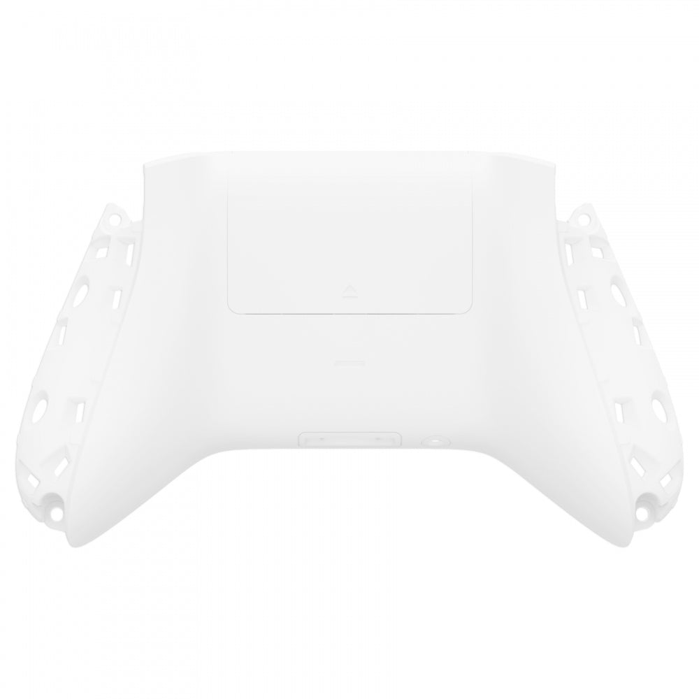 eXtremeRate Retail White Soft Touch Replacement Back Shell w/ Battery Cover for Xbox Series S/X Controller - Controller & Side Rails NOT Included - BX3P308