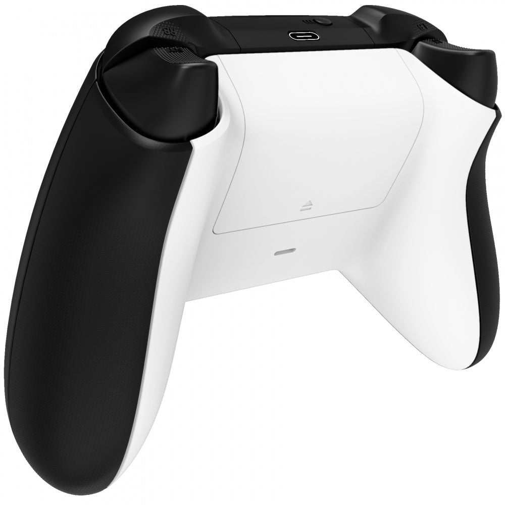 eXtremeRate Retail White Soft Touch Replacement Back Shell w/ Battery Cover for Xbox Series S/X Controller - Controller & Side Rails NOT Included - BX3P308