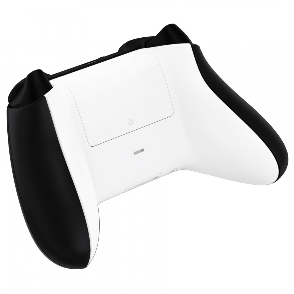 eXtremeRate Retail White Soft Touch Replacement Back Shell w/ Battery Cover for Xbox Series S/X Controller - Controller & Side Rails NOT Included - BX3P308