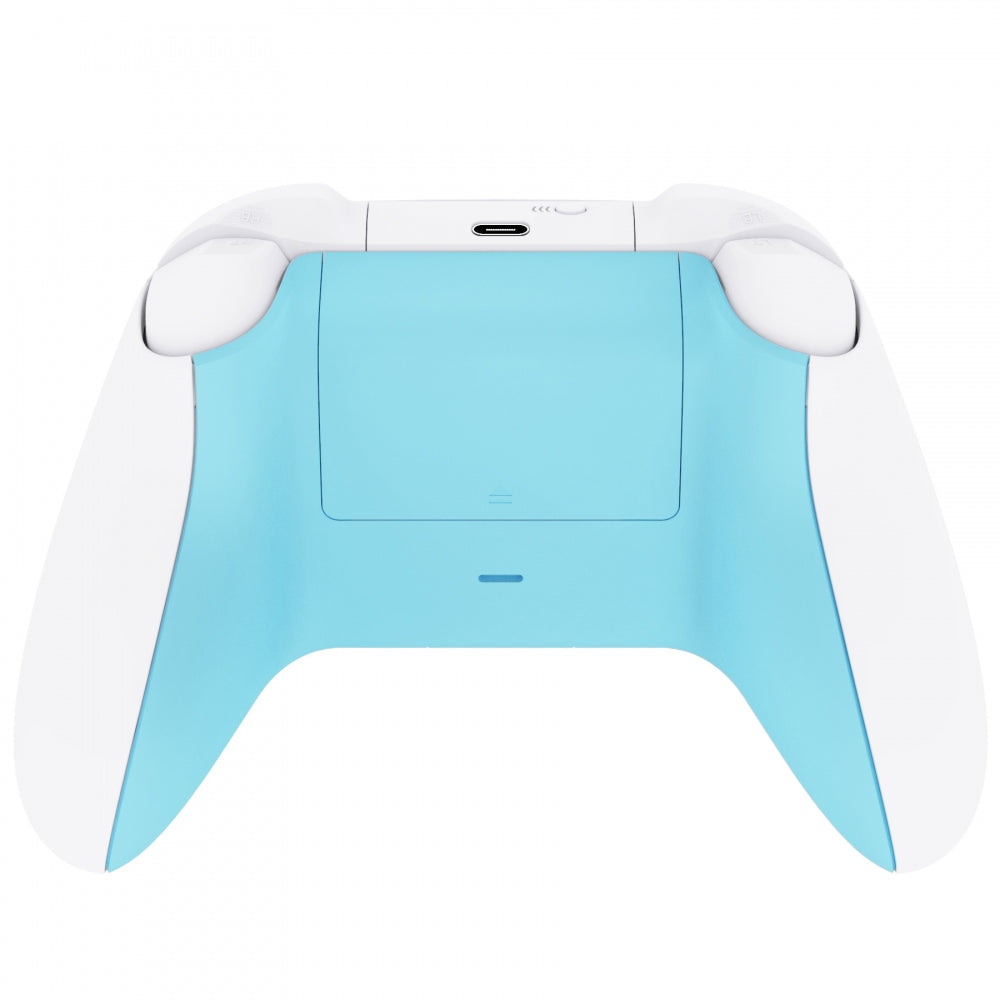 eXtremeRate Retail Heaven Blue Soft Touch Replacement Back Shell w/ Battery Cover for Xbox Series S/X Controller - Controller & Side Rails NOT Included - BX3P313
