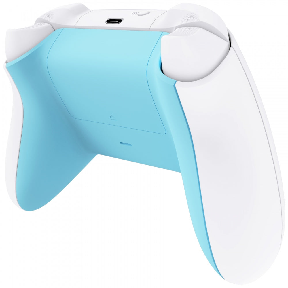 eXtremeRate Retail Heaven Blue Soft Touch Replacement Back Shell w/ Battery Cover for Xbox Series S/X Controller - Controller & Side Rails NOT Included - BX3P313