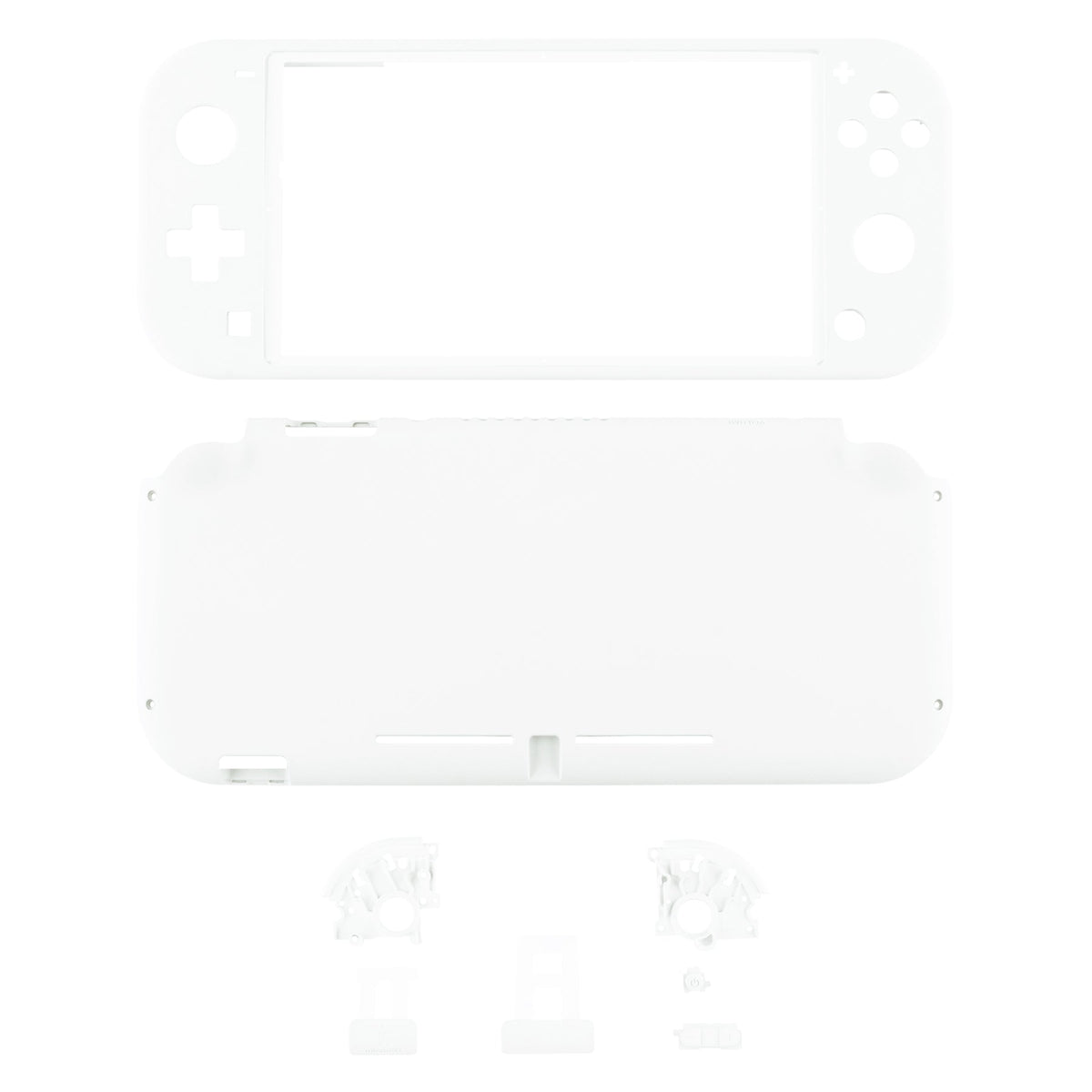 eXtremeRate Retail Soft Touch White DIY Replacement Shell for Nintendo Switch Lite, NSL Handheld Controller Housing with Screen Protector, Custom Case Cover for Nintendo Switch Lite - DLP308