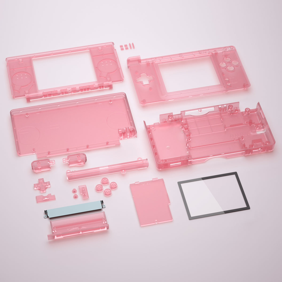 eXtremeRate Retail Cherry Pink Replacement Full Housing Shell for Nintendo DS Lite, Custom Handheld Console Case Cover with Buttons, Screen Lens for Nintendo DS Lite NDSL - Console NOT Included - DSLM5007