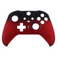 eXtremeRate Retail Shadow Scarlet Red Soft Touch Grip Faceplate Cover, Front Housing Shell Case Replacement Kit for Xbox One Elite Series 2 Controller (Model 1797 and Core Model 1797) - Thumbstick Accent Rings Included - ELP319