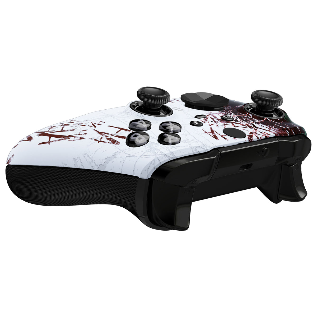 eXtremeRate Retail Clown HAHAHA Style Faceplate Cover, Soft Touch Front Housing Shell Case Replacement Kit for Xbox One Elite Series 2 Controller Model 1797 - Thumbstick Accent Rings Included - ELT140
